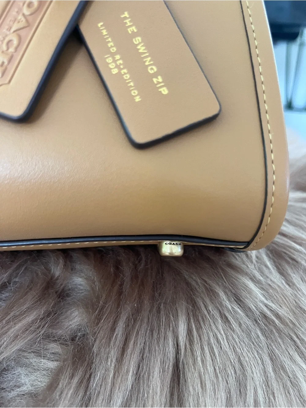 NEW Coach Swing Zip Leather Shoulder Bag